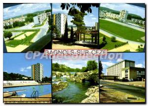 Postcard Modern Bagnols Sur Ceze Views Of The City And The Cascades MOdern