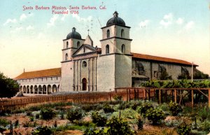 Santa Barbara,California - The Santa Barbara Mission - in 1911