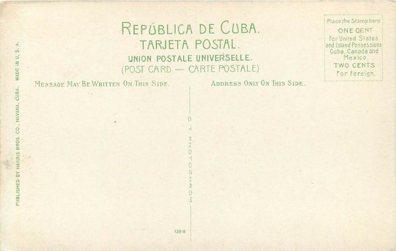 c1910 Postcard Havana Cuba, Cuban Fruit Store Tropical Carribean unposted