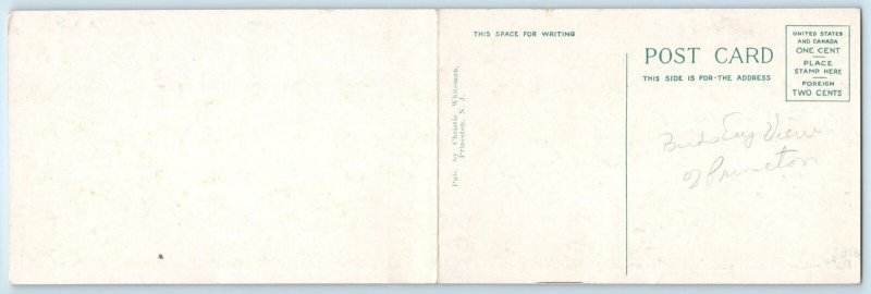 Double Postcard PRINCETON, New Jersey NJ ~ Panoramic Birdseye ca 1920s