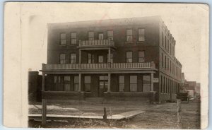 c1910s Downtown Golden Hotel RPPC Barber Shop Pool Room Real Photo Postcard A95