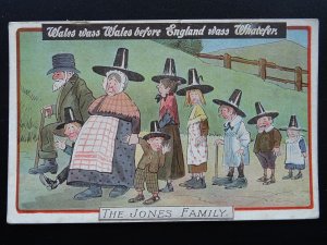 CYMRU Wales Wass Wales before England Wass Whatefer JONES FAMILY c1907 Comic PC