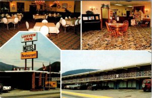 Caryville, TN Tennessee LAKE VIEW INN & RESTAURANT Roadside CAMPBELL CO Postcard