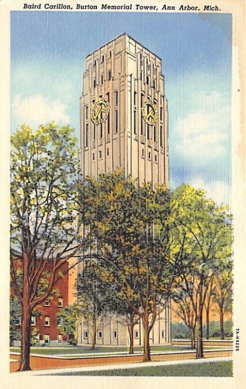Baird Carillon Burton Memorial Tower - Ann Arbor, Michigan MI