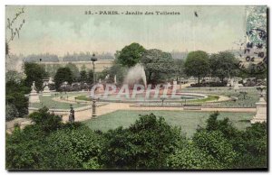 Paris - 1 - Tuileries Garden - Old Postcard