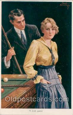 Pool, Billiard, Billiards, Postcard Postcards  