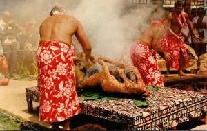 Hawaii Preparing The Luau Pig