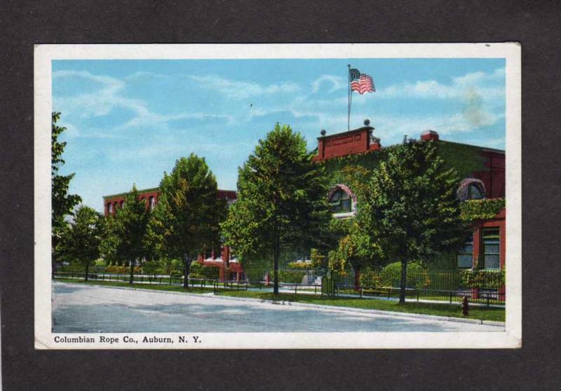 NY Columbia Rope Co Company Auburn New York Postcard Columbian Mills