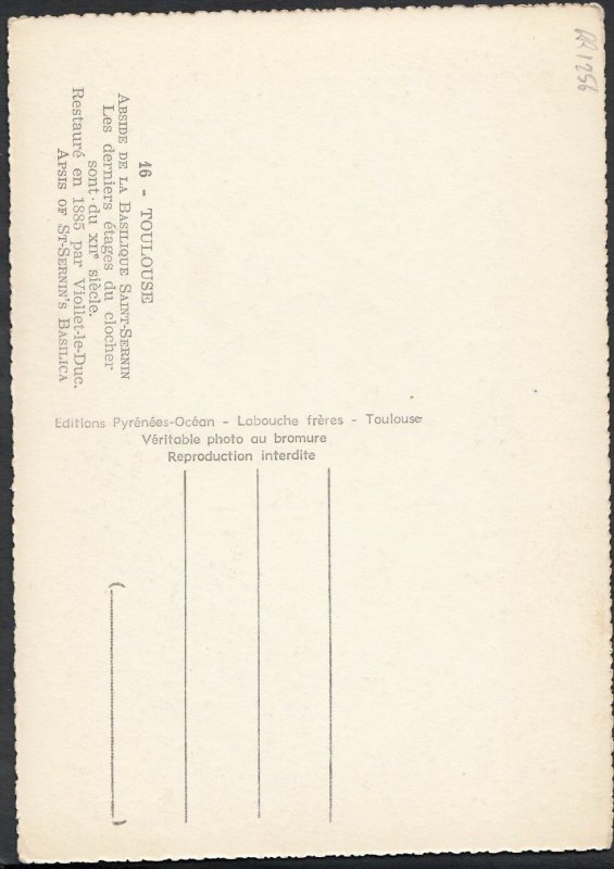 France Postcard - Toulouse - Abside De La Basilique Saint-Sernin  RR1256