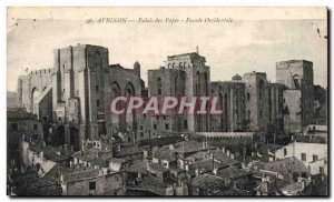 Old Postcard Avignon Popes' Palace Facade West