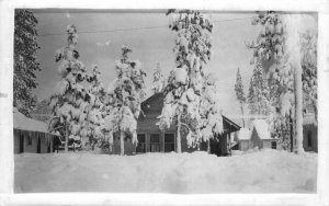 Real Photo Postcard Snow Covered Family Home in Westwood, California~112156