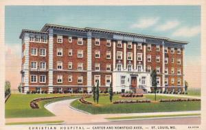 Missouri St Louis Christian Hospital Carter and Newstead Avenues Curteich