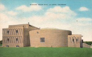 Vintage Postcard Koshare Indian Kiva at Junior College Campus La Junta Colorado