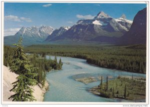 Athabasca River, Jasper National Park, JASPER, Alberta, Canada, 50-70´s