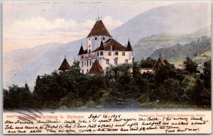 1910's Schloss Pallaus B. Brixen Italy Castle Mountain at Back Posted Postcard