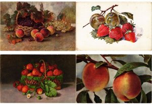 FRUIT, FRUITS, 67 Vintage Postcards pre-1940 (L6218)