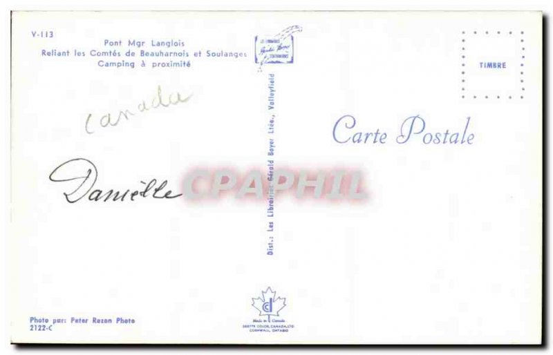 Old Postcard Point Mgr Langlois Relient the Counts of Soulanges and Beauharno...