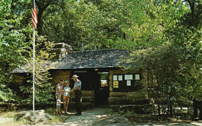 Vintage Postcard Platt National Park Sulphur Oklahoma OK Range Station 