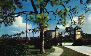 USA FL Sarasota View John & Mable Ringling Museum of Art Vintage Postcard C344