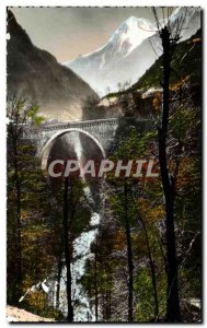 Modern Postcard St Sauveur Le Napoleon Snow bridge & # 39automne