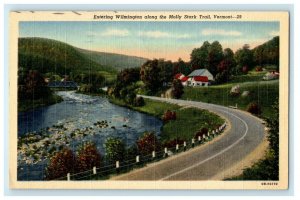 1950 Entering Wilmington Along The Molly Stark Trail Vermont VT Postcard   