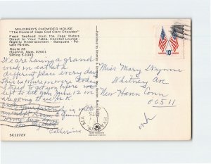 Postcard Mildreds Chowder House Hyannis Massachusetts USA
