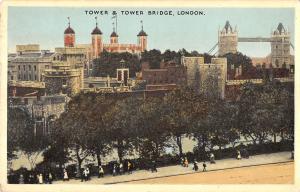 uk39425 tower and tower bridge london real photo  uk lot 22 uk