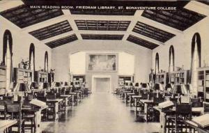 New York St Bonaventure Main Reading Room Friedsam Library 