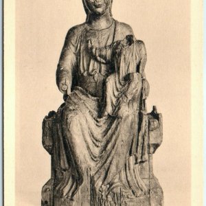 1925 London UK Virgin & Child Victoria and Albert Museum Postcard Oak Figure A40