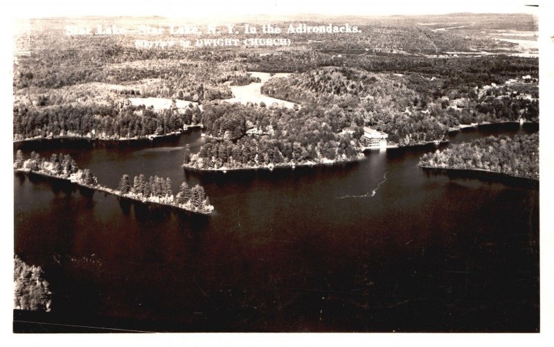 1958 Real Photo Star Lake In The Adirondacks Mts. New York RPPC Vintage Postcard