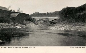 VT - Bellows Falls. Old Toll and Railroad Bridge