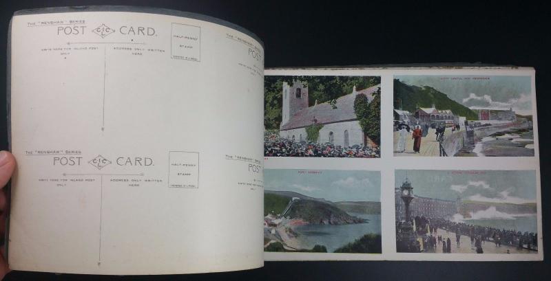 Vintage Renshaw Postcard Album of 40 Views of Manxland, Isle of Man 