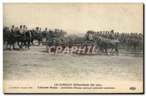 Old Postcard Militaria L & # Artillery Russian Russian 39armee starting posit...