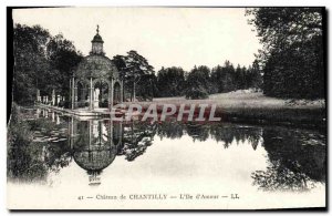 Old Postcard Chantilly Chateau L island D Amour