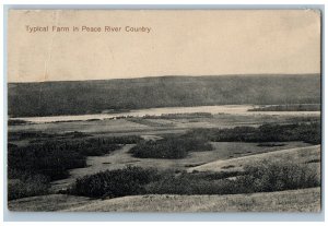 1912 Typical Farm in Peace River Country Alberta Canada Antique Postcard