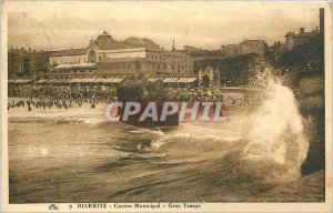 Old Postcard Biarritz Casino Municipal Big Time