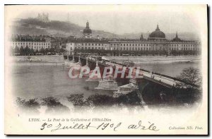 Postcard Old Bridge Lyon Guillotiere and the Hotel Dieu