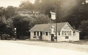 Roscoe NY Lockwood's Farm Dinning Room Knickerbocker Dinner Socony Gas RPPC