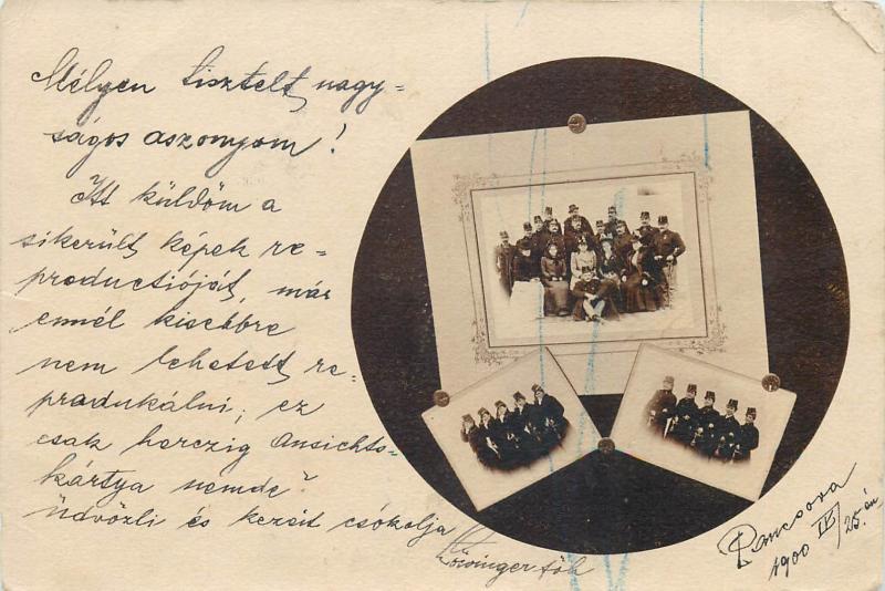 Serbia 1900 Pancsova Pančevo Pantschowa military memorabilia real photo postcard