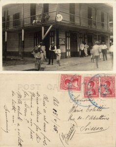 colombia, CALI, Cauca, Street Corner (1925) RPPC Postcard