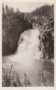 Yellowstone National Park Upper Falls Real Photo