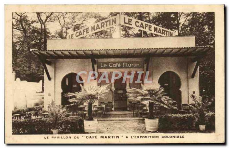 Old Postcard Cafe Martin l & # colonial 39exposition Paris