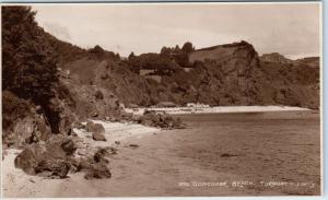 RPPC  TORQUAY, England  UK    ODDICOMBE BEACH  Real Photo    Postcard