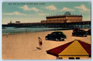 c1940 Daytona Beach Florida FL Vintage Postcard Pier Casino Exterior Building
