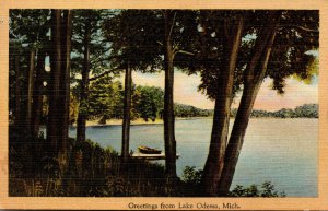 Michigan Greetings From Lake Odessa 1947
