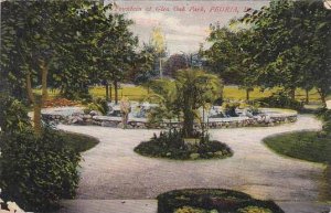 Illinois Peoria Fountain At Glen Oak Park 1908