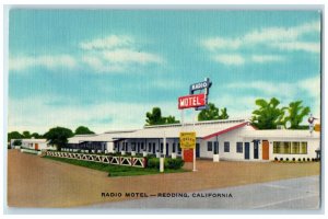 c1940's Radio Motel & Restaurant Cottages Redding California CA Vintage Postcard