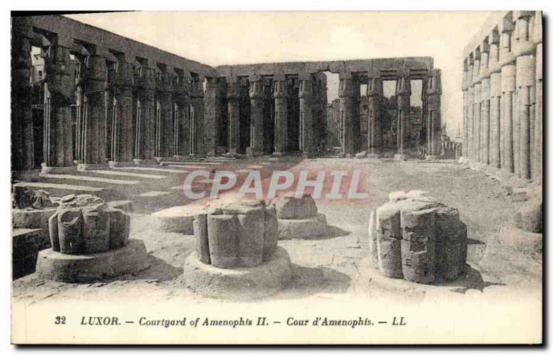 Postcard Ancient Egypt Egypt Luxor Courtyard of Amenhotep II