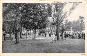 City Tourist Park Emmetsburg Iowa 1930s postcard
