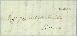 85933 - KINGDOM - Postal History: PREPHILATELIC ENVELOPE Massa Carrara in LIVORNO 1842-